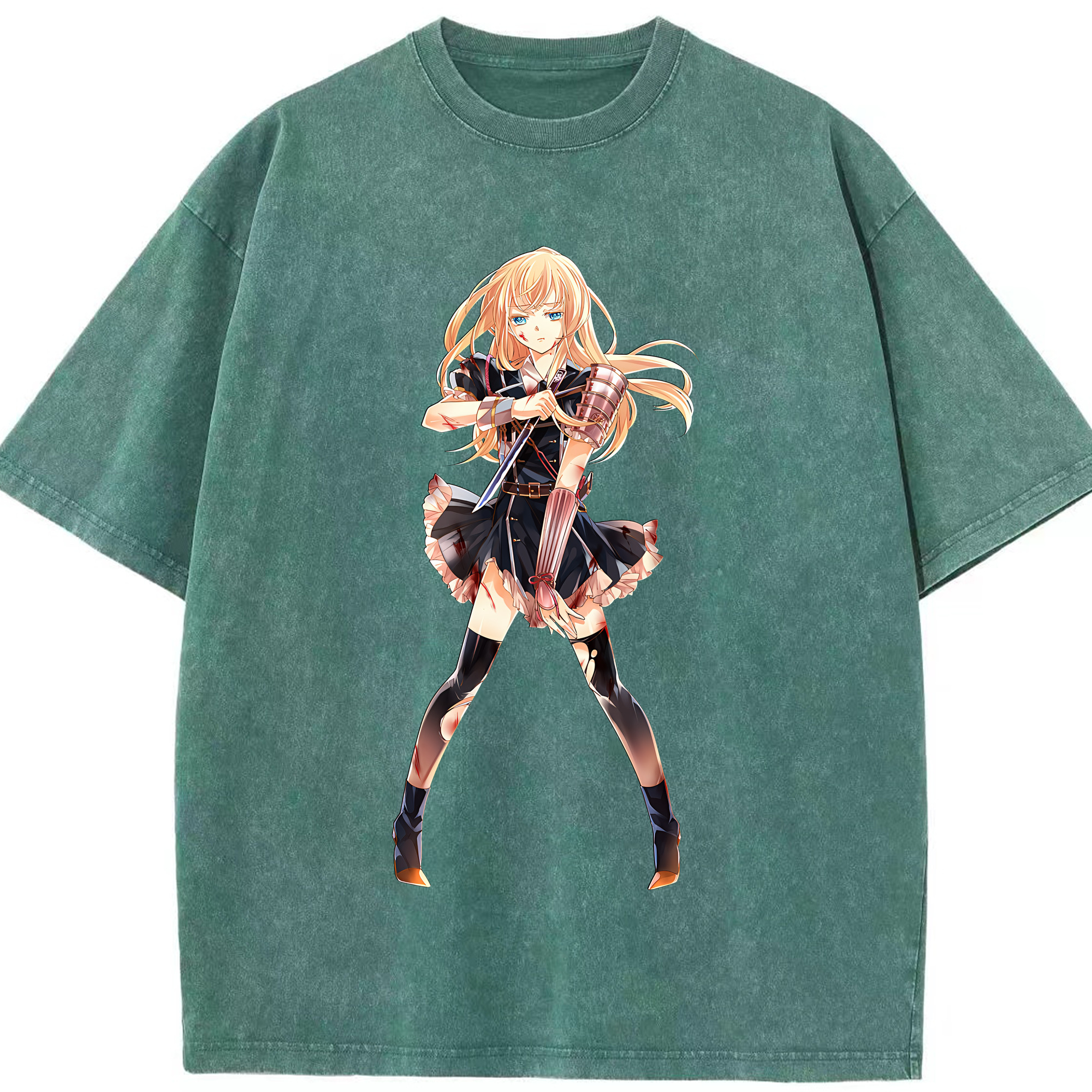 （画像用） 刀剣乱舞 Touken Ranbu 綿100% ヴィンテージ風 半袖Tシャツ（フロントプリント）